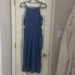 Topshop Blue Midi Dress